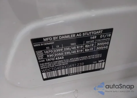 2018 Mercedes-Benz Gla 250 from USA, damaged, VIN WDCTG4EBXJJ491239